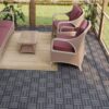 30 Piece Interlocking Deck Tiles Checker Pattern, Square Acacia Hardwood Outdoor Flooring For Patio, Bancony, Pool Side - Light Gray - Image 10