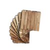 10 Piece Interlocking Deck Tiles Striped Pattern, Square Acacia Hardwood Outdoor Flooring For Patio, Bancony, Pool Side - Yellow - Image 16