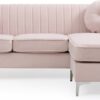 Delray - Sofa Chaise - Pink - Image 2