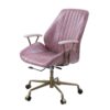 Hamilton - Top Grain Leather Office Chair - Pink - Image 8