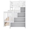 Twin Over Full Bunk Bed With Trundle And Staircase - White - Image 7