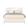 Liv - Patented 2 Drawers Queen Upholstered Storage Platform Bed - Ivory Boucle - Image 2