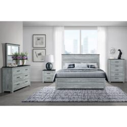 Kicks - 5 Pieces Full Bedroom Set - Gray Wash