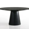 Jasper - 5 Piece Wide Contemporary Round Dining Table Set With Chairs - Black - Image 2