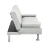 Futon Sofa Bed With Armrest Two Holders - White - Image 8