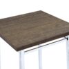 Nadia - Chrome Bar Table - Oak / White - Image 4