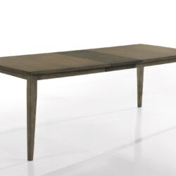 Bistro - Wide Contemporary Rectangle Dining Table With Extension Leaf - Vintage Walnut