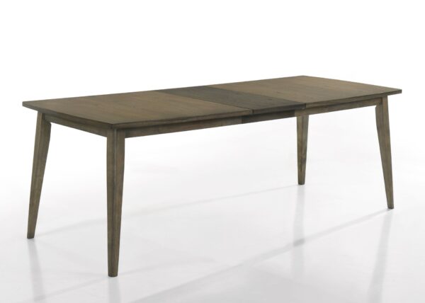 Bistro - Wide Contemporary Rectangle Dining Table With Extension Leaf - Vintage Walnut