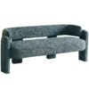 75.59" Wide Boucle Upholstery Modern Sofa For Living Room - Green - Image 2
