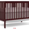 Crib 5 In 1 Convertible, Converts From Baby Crib To Toddler Bed, Fits Standard Full Size Crib Mattress - Cherry - Image 6