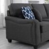 Leo - 7 Piece Modular L-Shape Sectional Sofa And Ottoman - Dark Gray - Image 8