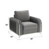 Wenona - Series 4 Pieces Living Room Set With A Coffee Table - Black / Gray - Image 22