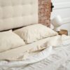 4 Piece California King Bamboo Hypoallergenic Sheet Set - Cream - Image 3