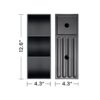 Etna - Striped Bathroom Vanity With Ceramic Sink, Wall Mounted Floating Bathroom Vanity For Modern Bathroom - White / Walnut - Image 8