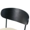 Modern Gray Simple Dining Chair Upholstered Chair Family Bedroom Stool Back Dressing, Black Round Table Set, Bentwood Covered With Ash Veneer Chair Back, Chair Metal Legs (Set of 3) - Black / Cream - Image 21