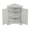 Triangle Bathroom Storage Cabinet With Adjustable Shelves, Freestanding Floor Cabinet For Home Kitchen - Gray - Image 15