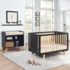Livia - 3 In 1 Convertible Island Crib - Black, Natural - Image 4
