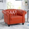 1 Seater Sofa For Living Room - Orange - Image 2