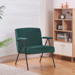 Cloth Leisure - Metal Frame Recliner, For Living Room And Bedroom - Green
