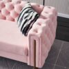 Chesterfield - Modern Tufted Velvet Living Room Sofa, 84.25''W Couch - Pink - Image 7