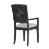 Topmax - Rustic Extendable Dining Table Set With Removable Leaf, 6 Upholstered Armless Dining Chairs And 2 Padded Arm Chairs, 9 Pieces - Black - Image 23