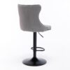 Swivel Velvet Barstools Adjusatble Seat Height , Modern Upholstered Bar Stools With Backs Comfortable Tufted For Home Pub And Kitchen Island (Set of 2) - Gray - Image 7