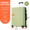 Contrast Color Hardshell Luggage 28" Expandable Spinner Suitcase With Tsa Lock Lightweight - Green - Image 2