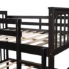 Full Over Full Bunk Bed With Ladder For Bedroom, Guest Room Furniture - Espresso - Image 8