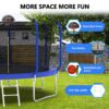 Trampoline With Basketball Hoop, Astm Approved Reinforced Type Outdoor Trampoline With Enclosure Net - Blue - Image 9