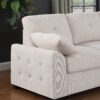 Nyhan - Upholstered Corner Sectional With Pull Out Loveseat And Storaged Chaise - Beige - Image 6