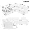 Power Recliner Corner Sofa Home Theater Reclining Sofa Sectional Couches With Storage Box, Cup Holders, USB Ports And Power Socket For Living Room - Dark Gray - Image 2