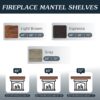 60" Rustic Wood Fireplace Mantel, Wall-Mounted & Floating Shelf For Home Decor - Espresso - Image 3