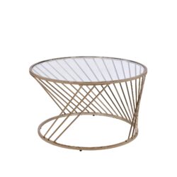 Bluelipe - Clear Glass Top With Coffee Table - Champagne