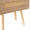 15.75" Rattan End Table With Drawer And Solid Wood Legs, Modern Nightstand, Side Table For Living Room, Bedroom - Natural - Image 16