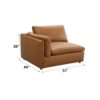 Brighton - Top Grain Leather 5 Pieces Modular Sectional - Brown - Image 7