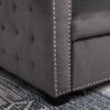 Reversible Sectional Storage Sleeper Sofa Bed, L-Shape 2 Seat Sectional Chaise With Storage, Skin-Feeling Velvet Fabric - Dark Gray - Image 9