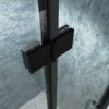 34" Bi-Fold Semi-Frameless Shower Doors In Matte With Clear Glass - Black - Image 10