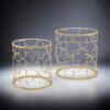 Flowie - Clear Glass Top Nesting Table - Gold - Image 2