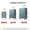 Hardshell Luggage Sets 3 Pieces Spinner Suitcase With Tsa Lock Lightweight 20≈24" 28" - Green - Image 4