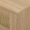 Modern Rattan Door Floating TV Stand For TVs Up To 80" - Coastal Oak - Image 3