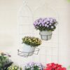 2 Pack Metal Garden Rustproof Trellis For Climbing Plants Outdoor Flower Support - Cream White - Image 4