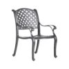 Square 4 Person 43.19" Long Aluminum Dining Set With Dupione Brown Cushions - Antique Brown - Image 4