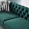 Chesterfield - Modern Tufted Velvet Living Room Sofa, 84.25''W Couch - Green - Image 6