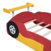 Twin Size Race Car-Shaped Platform Bed With Wheels - Red - Image 13