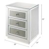 Noralie - Accent Table Mirrored / Faux Dimaonds - Silver - Image 5