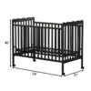 Crib 3 In 1 Convertible, Made Of Sustainable Pinewood, Non Toxic Finish, Comes With Locking Wheels, Wooden Nursery Furniture - Storm Black - Image 7
