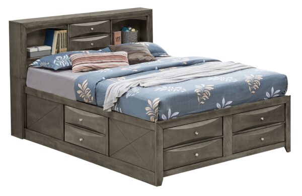 Marilla - King Storage Bed - Gray