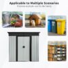 6Ft X 5Ft Outdoor Metal Storage Shed With Window And Transparent Plate For Garden, Lawn - White / Black - Image 9