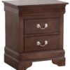 Louis Phillipe - Traditional Style Nightstand - Cappuccino - Image 2