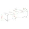 Contemporary Low Profile TV Stand For TVs Up To 65" - Dark Walnut - Image 2